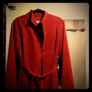 1970s Vintage Ultra Suede Red Coat